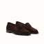 CB Brown Suede Ruched Loafer - Women's