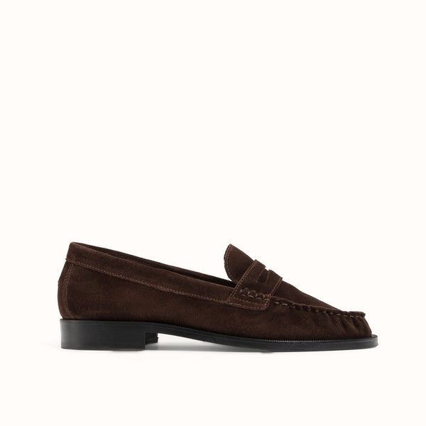 CB Brown Suede Ruched Loafer - Women's
