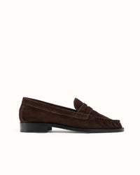 CB Brown Suede Ruched Loafer - Women's