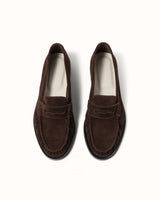 CB Brown Suede Ruched Loafer - Women's