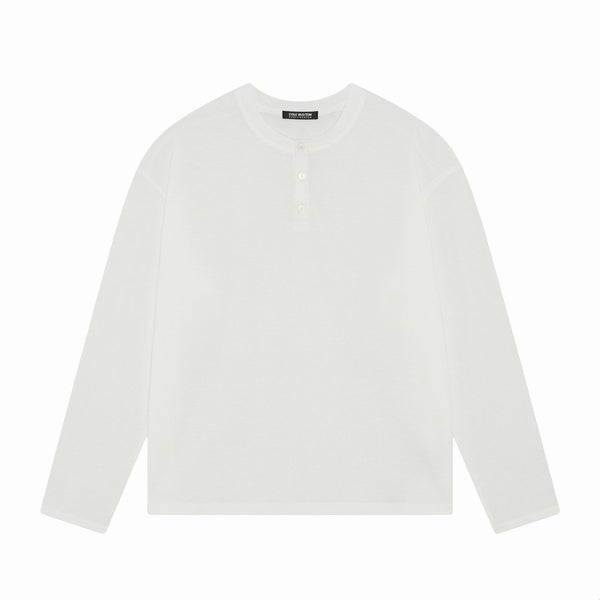 CB Relaxed White Henley