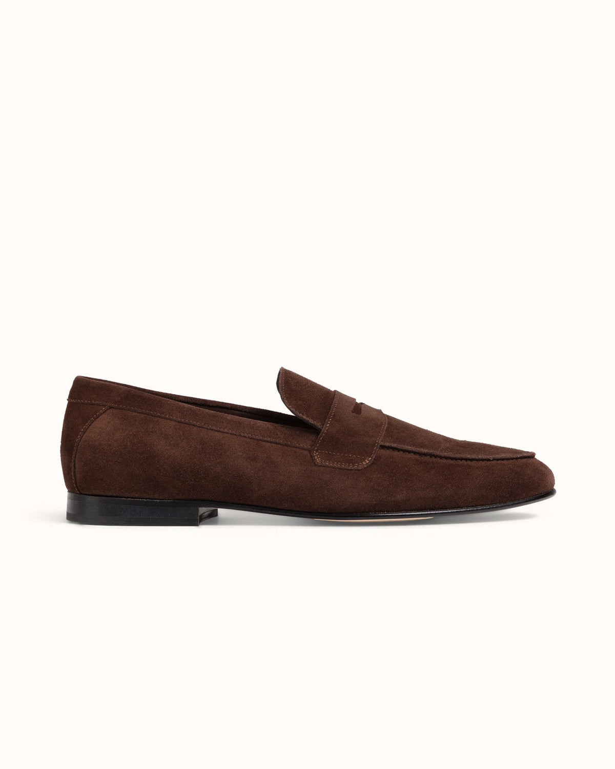 Caine Brown Suede Penny Loafer - Men's