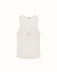 Cherry Vintage White Vest - Women's