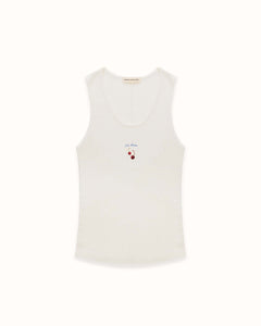 Cherry Vintage White Vest - Women's