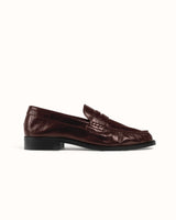 Ezra Chestnut Ruched Loafer - Women's