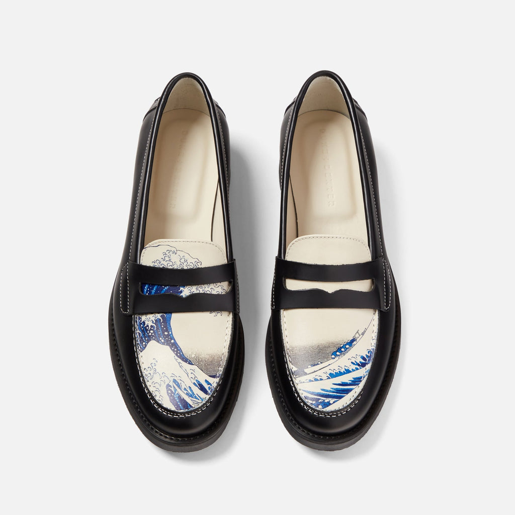【Duke + Dexter】Wilde Tattoo Penny Loafer - Women's DD-0125-1-4-01-GreyBG-