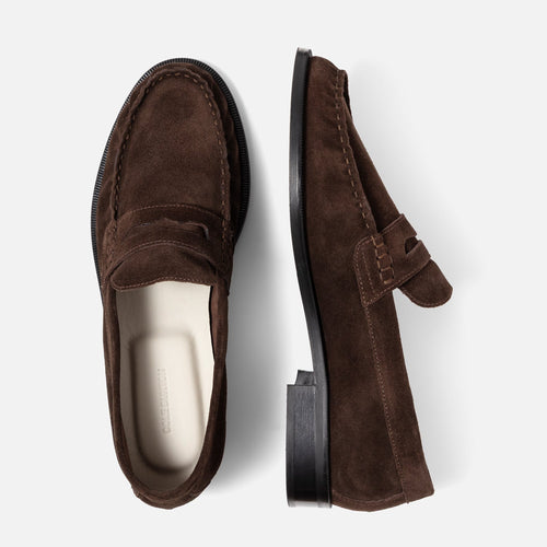 CB Brown Suede Pleated Ruched Loafer - Men's CB Brown Suede Pleated Ruched Loafer - Men's