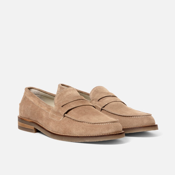 Wilde Mocha Suede Penny Loafer - Men's