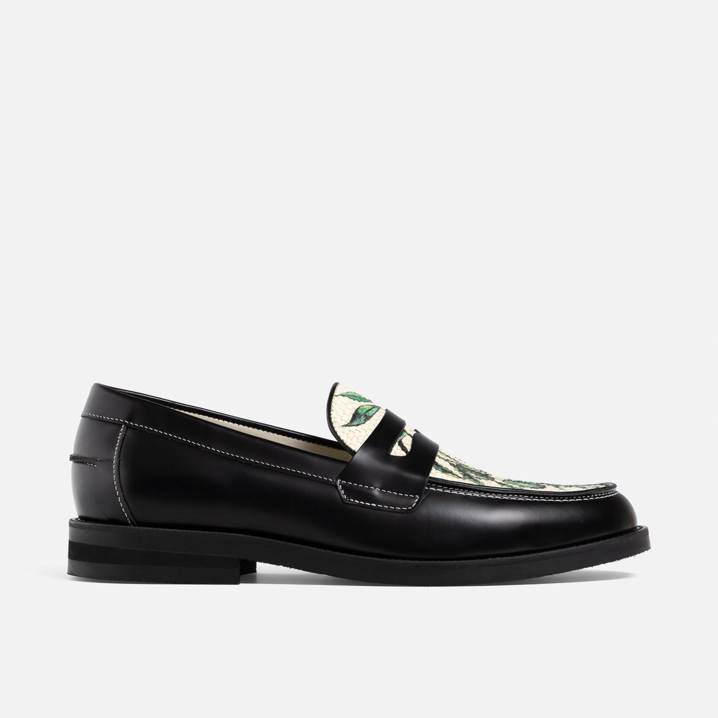 Wilde Olive Raffia Penny Loafer - Men's | DUKE + DEXTER