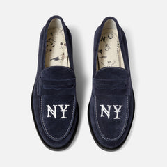 Wilde NY Navy Suede Penny Loafer - Men's