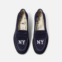 Wilde NY Navy Suede Penny Loafer - Women's