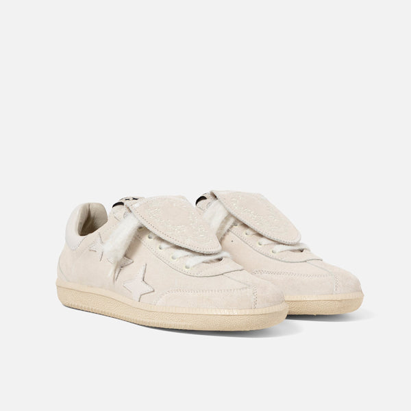 Plus Duke Off-White Suede Sneaker - Women's