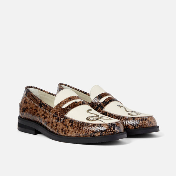 Wilde Snake + White Penny Loafer - Men's