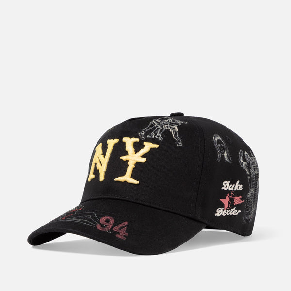 Hand-Painted NY Black Cap