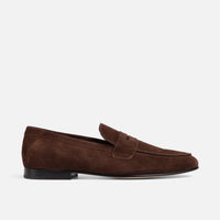 Caine Brown Suede Penny Loafer - Men's