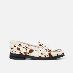 Wilde Brown Cow Pony Penny Loafer - Women's