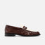 Ezra Chestnut + White Ruched Loafer - Men's