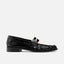 Ezra Black + White Ruched Loafer - Men's