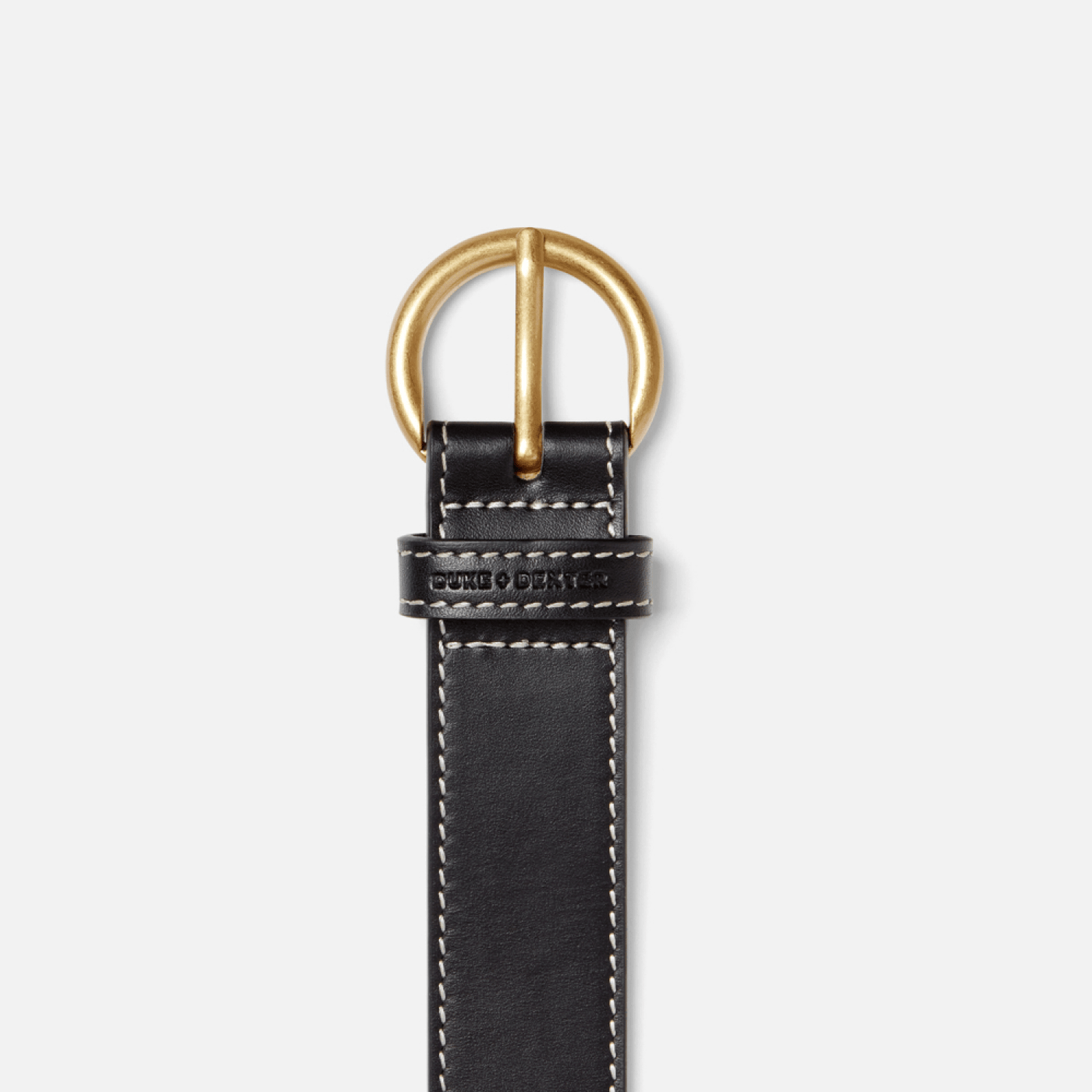 Ellis Kiss Leather Belt With Brass Buckle | DUKE + DEXTER