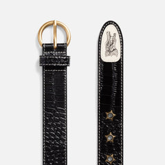 Ellis Black Croc Belt