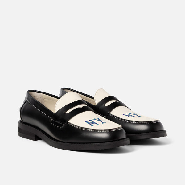 Wilde NY Black + White Penny Loafer - Men's