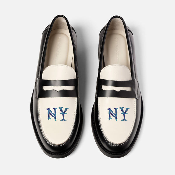 Wilde NY Black + White Penny Loafer - Men's