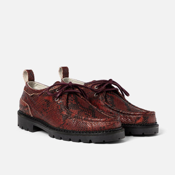 Moby Burgundy Snake Boot - Men's