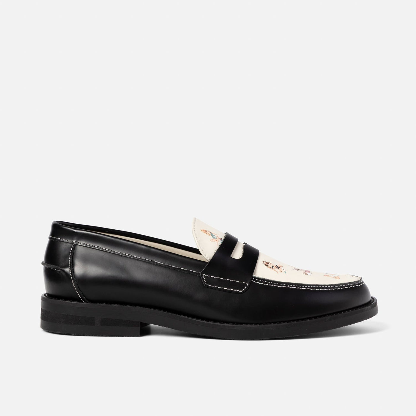 Wilde Pin Up III Printed Leather Penny Loafer - Men's | DUKE + DEXTER