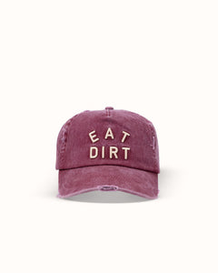 Eat Dirt Washed Red Cap