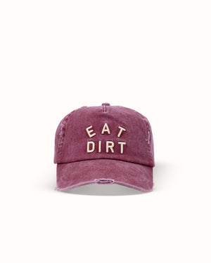 Eat Dirt Washed Red Cap
