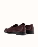 Ezra Burgundy Ruched Loafer - Men's