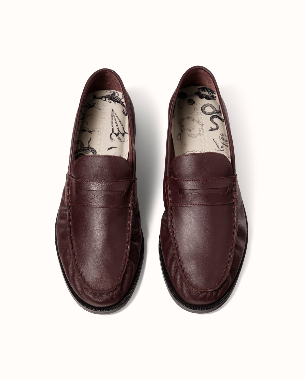 Ezra Burgundy Ruched Loafer - Men's