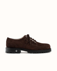 Lennon Chocolate Suede Derby - Men's