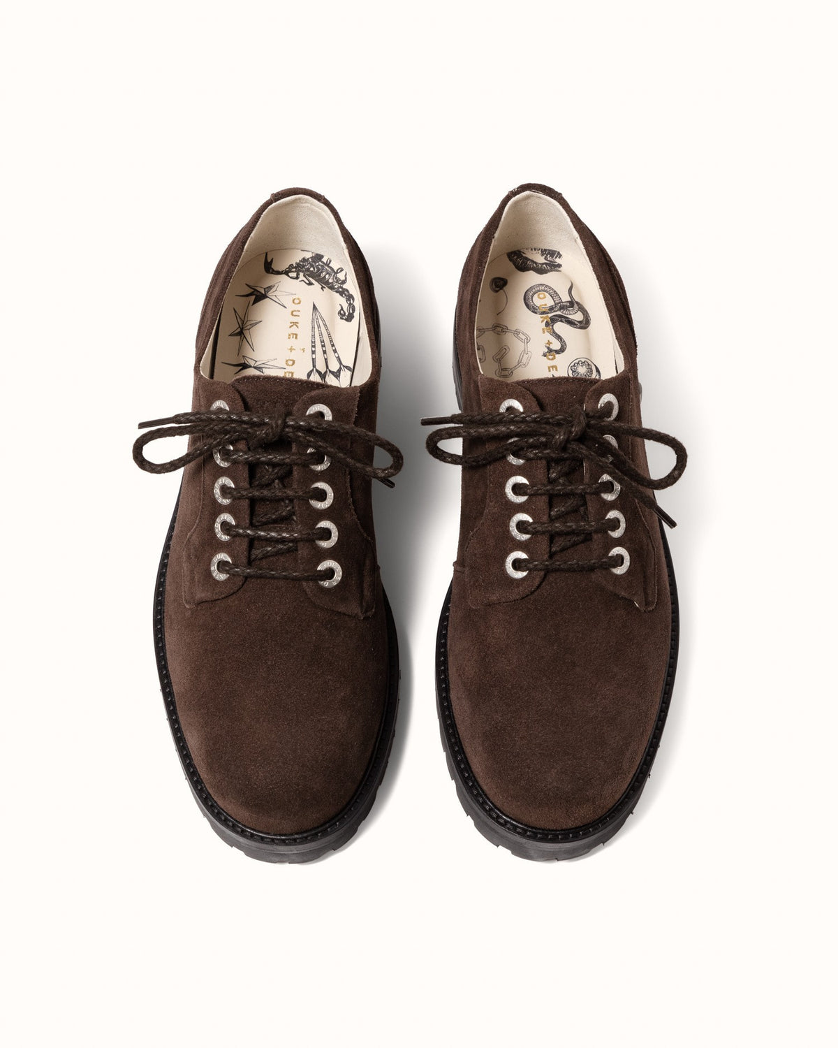 Lennon Chocolate Suede Derby - Men's