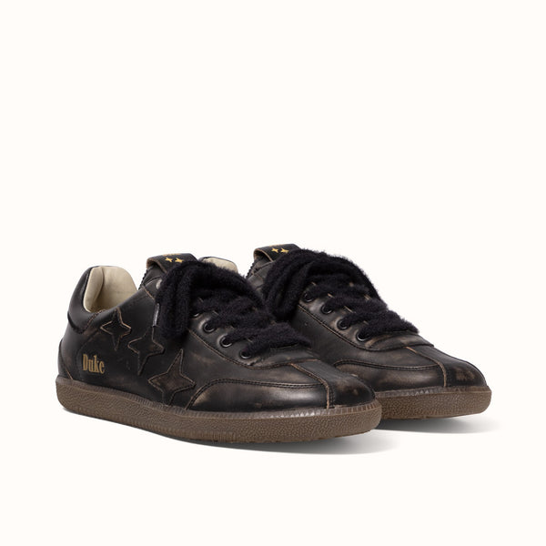 Plus Duke Black Distressed Sneaker - Men's