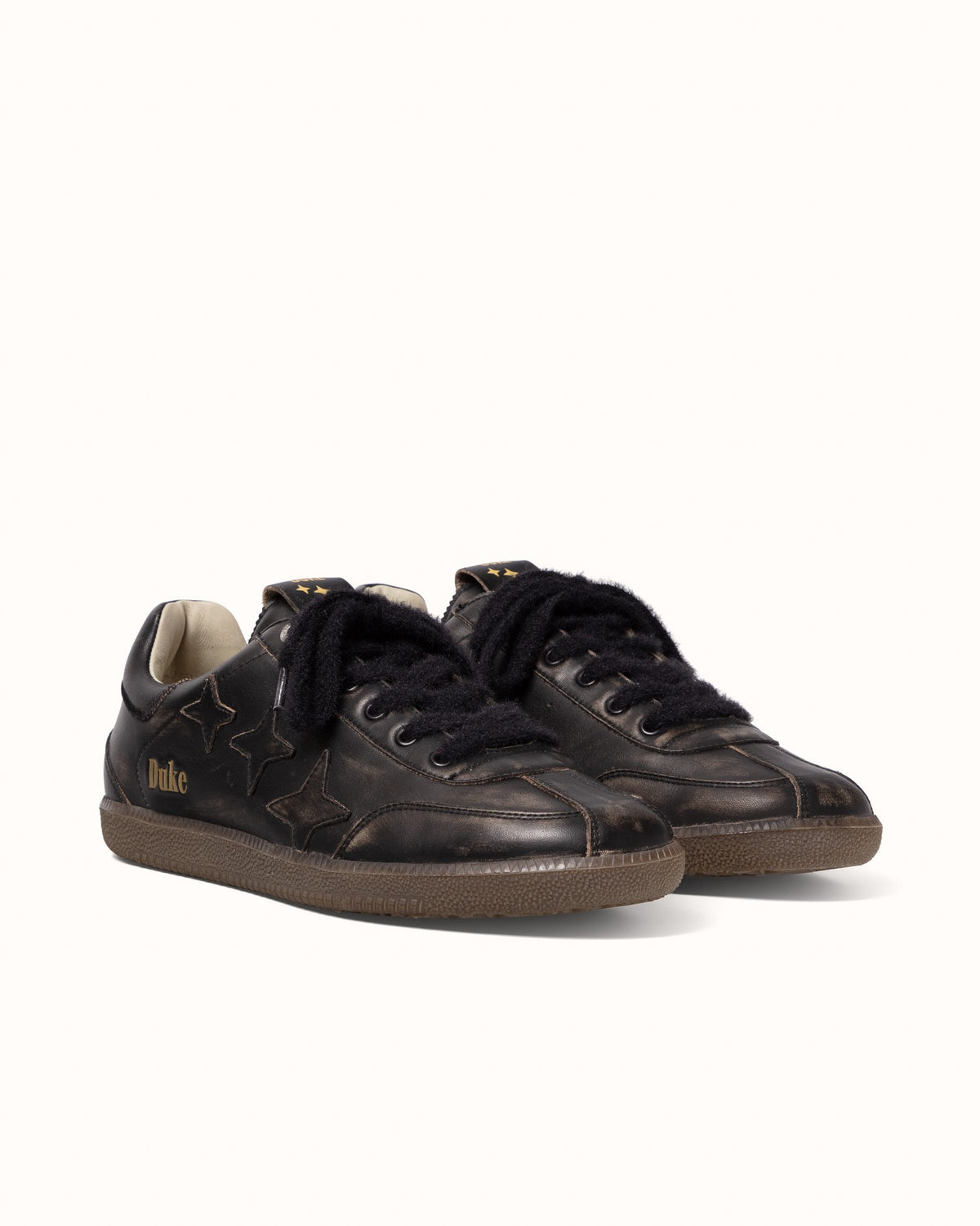 Plus Duke Black Distressed Sneaker - Men's