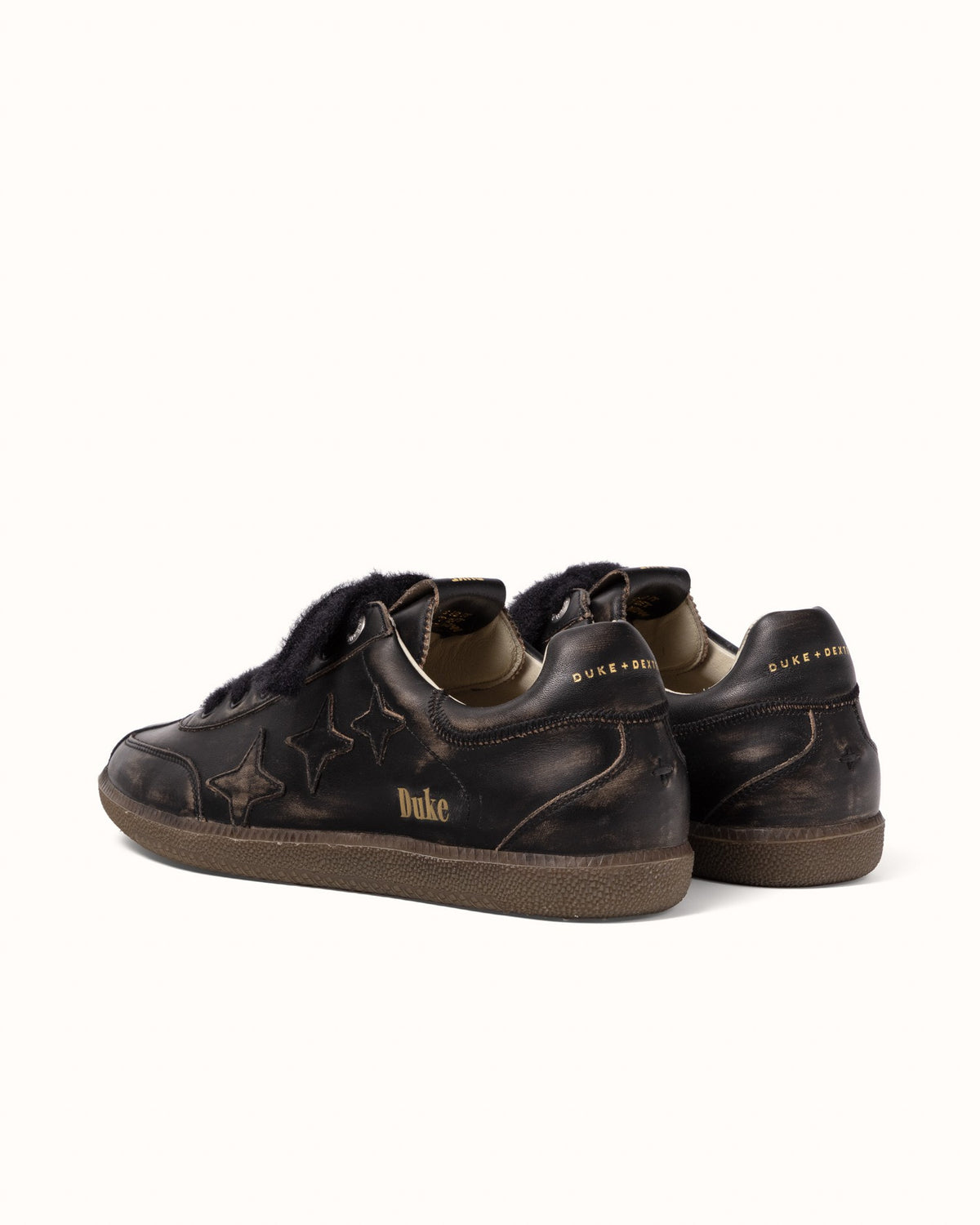 Plus Duke Black Distressed Sneaker - Men's