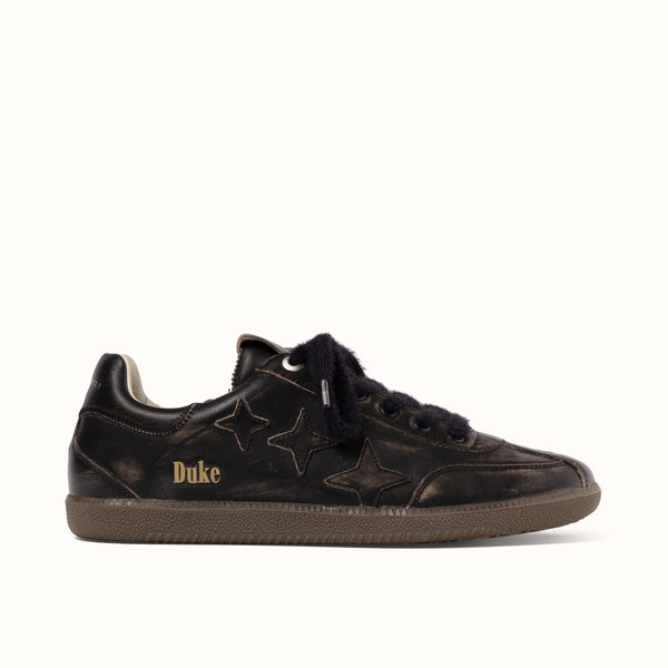 Plus Duke Black Distressed Sneaker - Men's