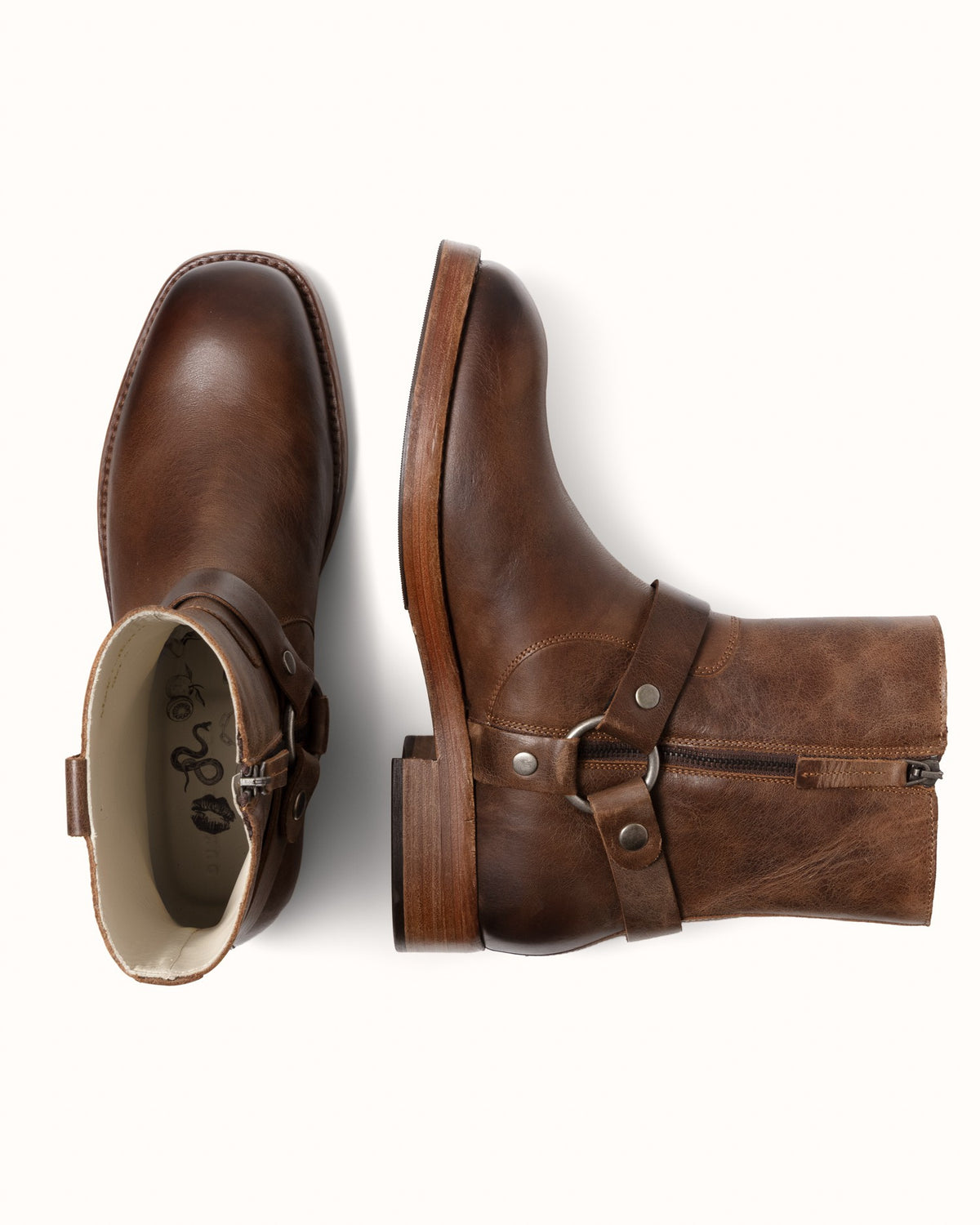 Harley Brown Distressed Biker Boot - Men's