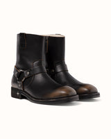 Harley Black Distressed Biker Boot - Women's