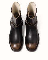 Harley Black Distressed Biker Boot - Men's