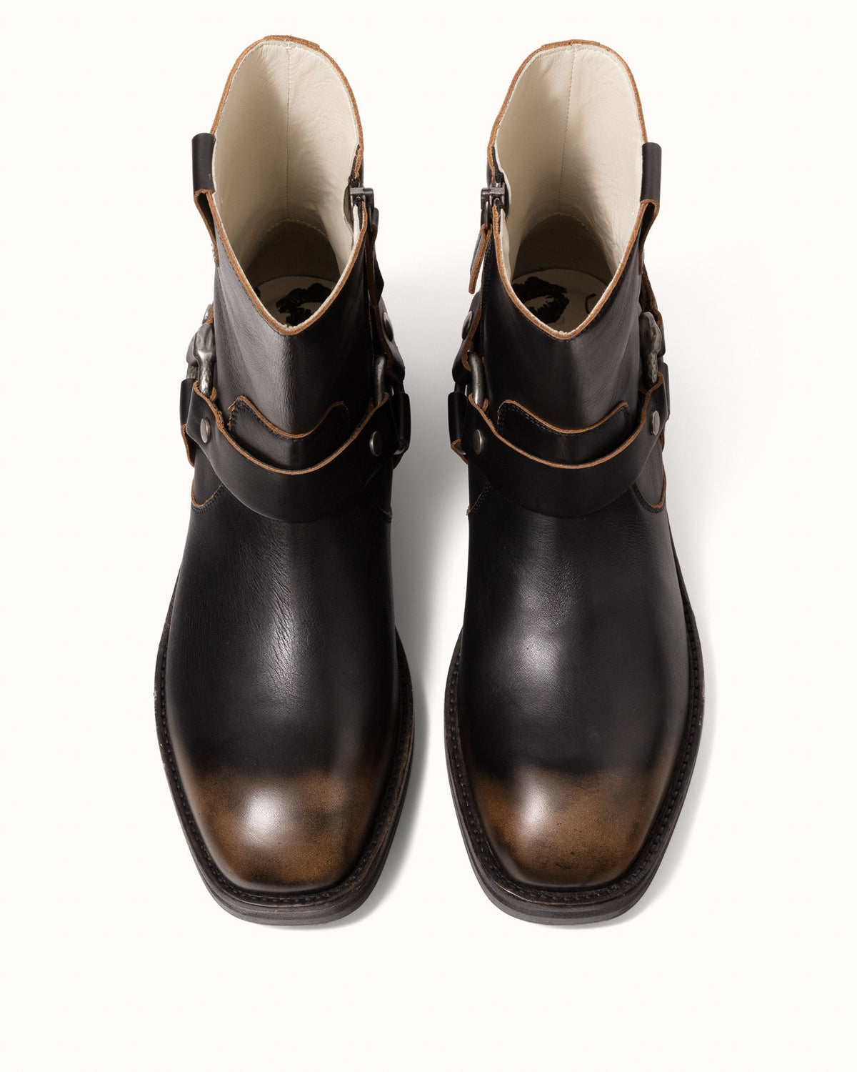 Harley Black Distressed Biker Boot - Men's