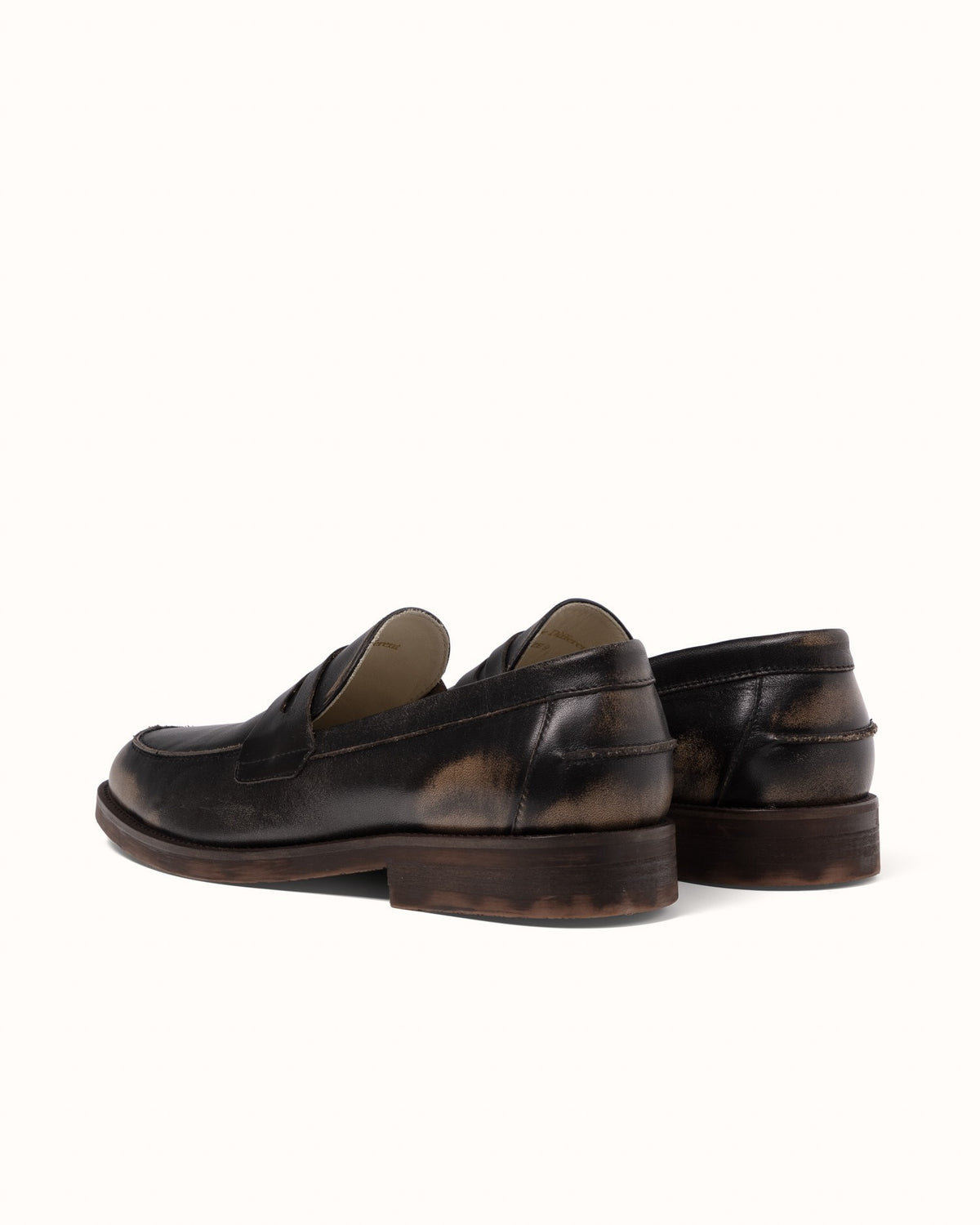 Wilde Black Distressed Penny Loafer - Men's