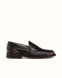 Wilde Black Distressed Penny Loafer - Men's