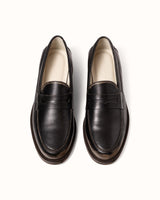 Wilde Black Distressed Penny Loafer - Men's