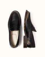 Wilde Black Distressed Penny Loafer - Men's