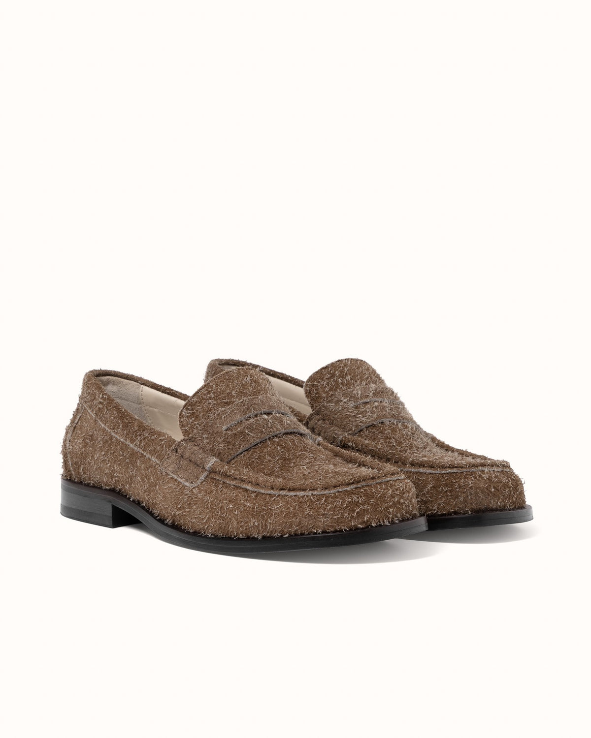 Willis Khaki Hairy Suede Penny Loafer - Men's