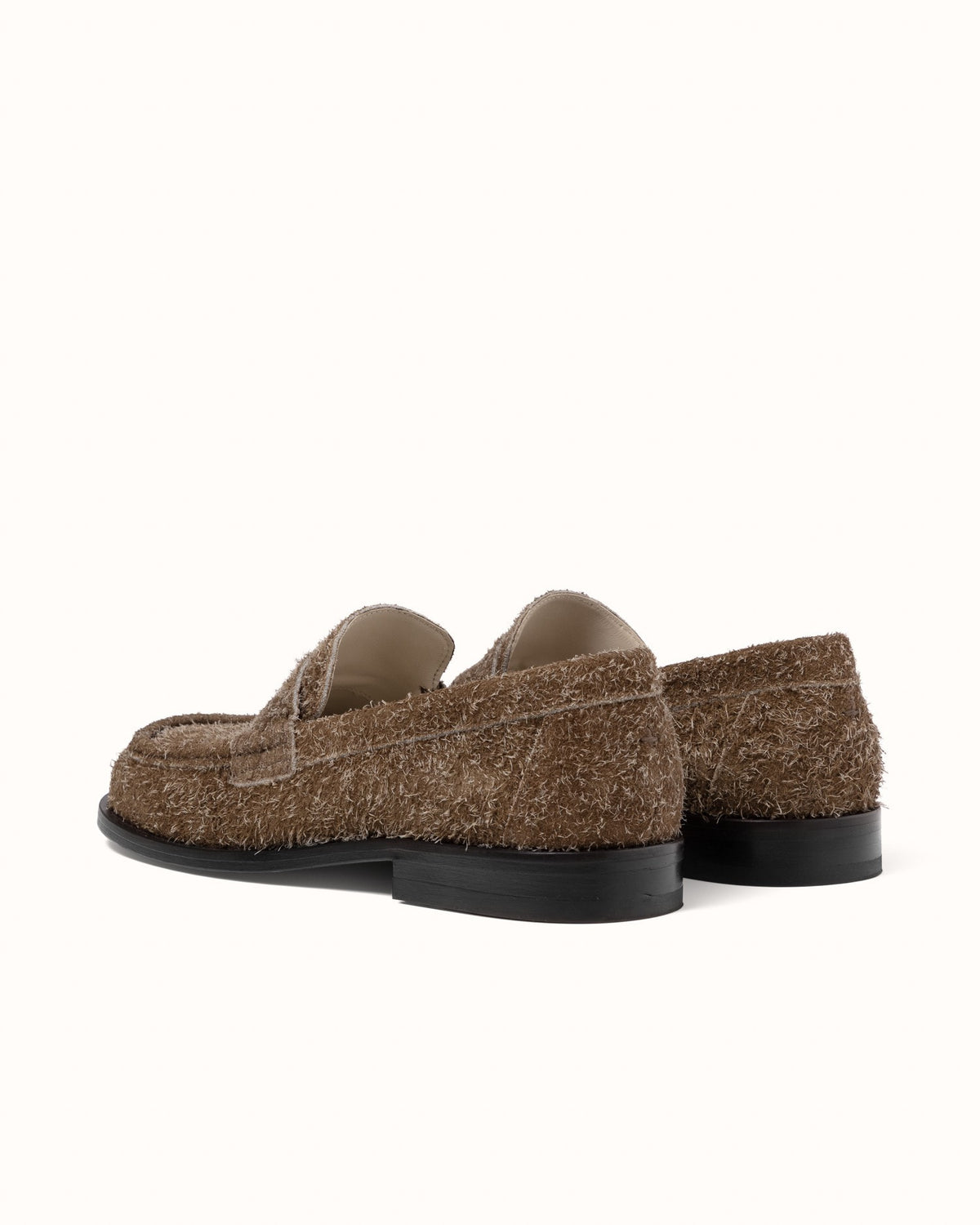 Willis Khaki Hairy Suede Penny Loafer - Men's