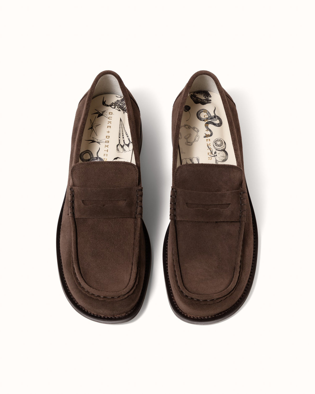 Willis Chocolate Suede Penny Loafer - Men's