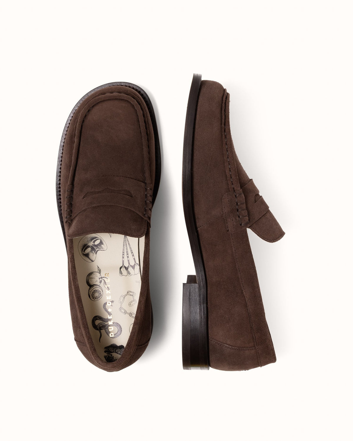 Willis Chocolate Suede Penny Loafer - Men's